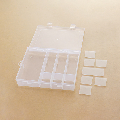 PP14 grid removable transparent plastic jewelry toys hardware screw parts stationery desktop makeup storage box