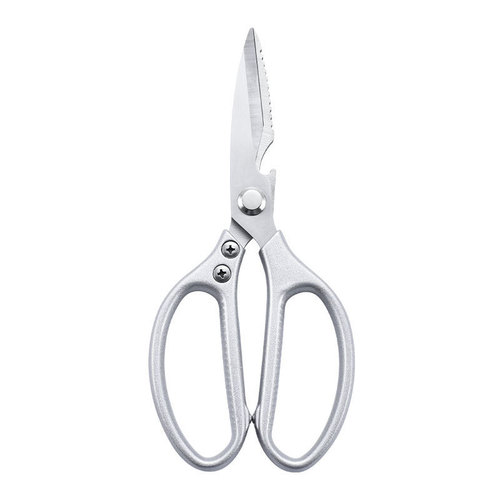 Household kitchen scissors stainless steel SK5 aluminum handle multi-functional powerful scissors duck fish chicken bone scissors barbecue scissors