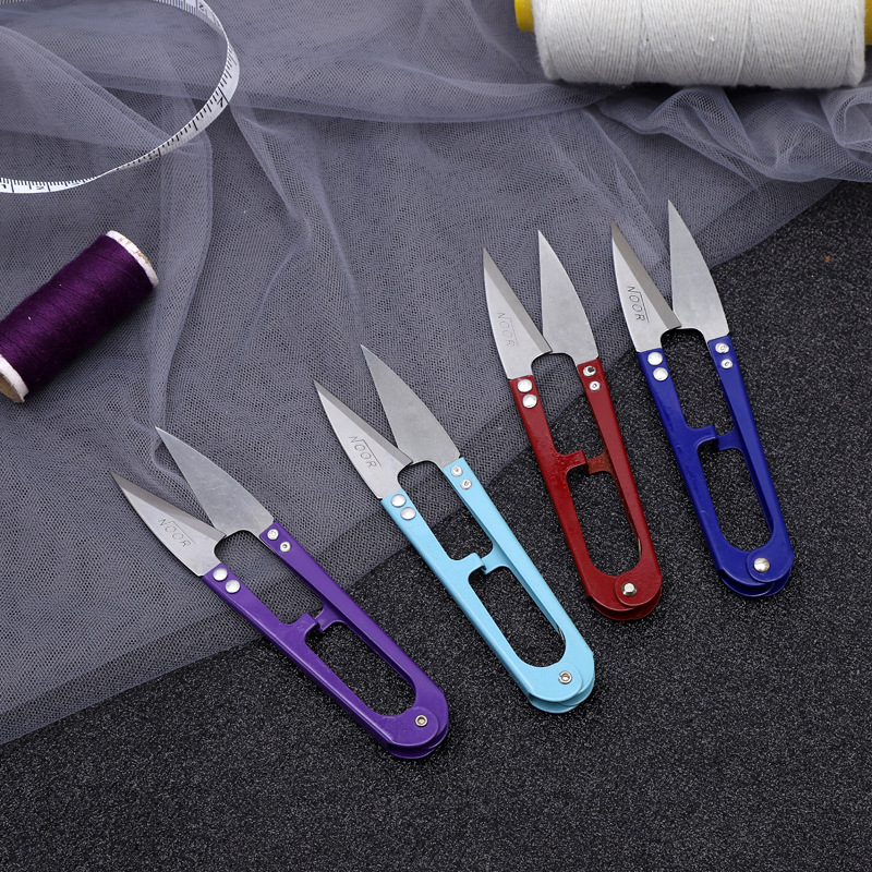 小剪刀批发 u型大号弹簧小纱剪 十字绣剪刀裁缝小剪刀鱼线修线E18