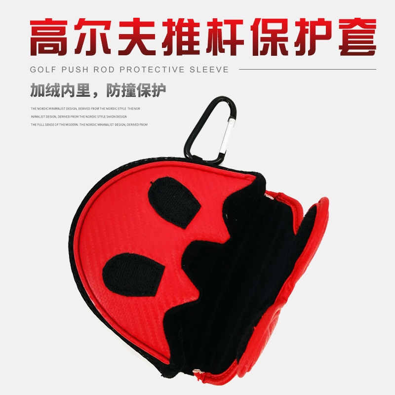 Cubierta vendedora caliente transfronteriza del Club de Golf Pu que imprime la entrega de una sola pieza de la Fábrica de la cubierta del putter del golf del velcro del semicírculo