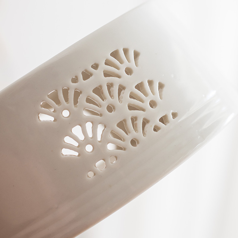 Yunhua estilo japonés hueco de la vela de calefacción calentador de té de base redonda calentador de té Dehua juego de té de cerámica