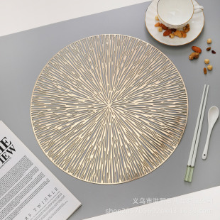 Fireworks Creative Simple Luxury Decorative Mat Dining Table Mat Hotel Restaurant Heat Insulation Non-slip PVC Bowl Plate Mat Coffee Table Mat