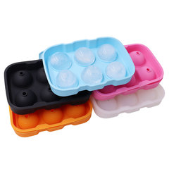 Factory Direct Sale 6-Hole Silicone Ice Ball Summer Cocktail Dedicated Ice Tray Kitchen Round Silicone Ice Mold
