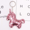 Retroreflective double-sided nail sequins, keychain, unicorn, wholesale