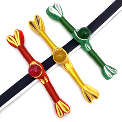 柏熙剪刀尾一字扣中式上衣紐扣民族風簡約繞線彩色盤扣