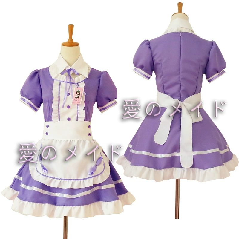 Костюм горничной для косплея (Maid) черно-белый, полиэстер, передник и ободок, размеры S–5XL