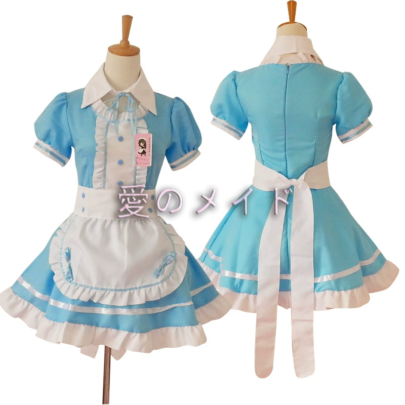 Костюм горничной для косплея (Maid) черно-белый, полиэстер, передник и ободок, размеры S–5XL