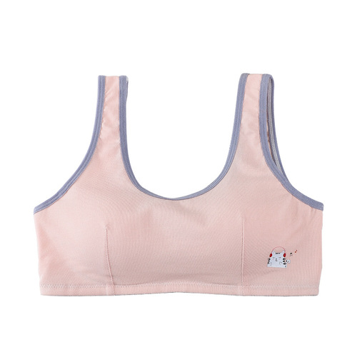 Manufacturer wholesale girls' underwear, high school students, junior high school students' bras, developmental period middle school students' pure cotton sports back bras