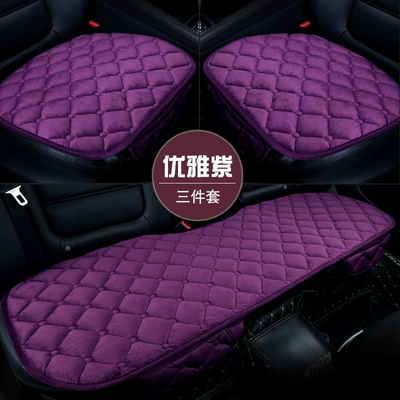 set manufacturers wholesale generation, Seat cushion, seat cover - diamond-plush-elegant-purple-three-piece-set-with-pocket