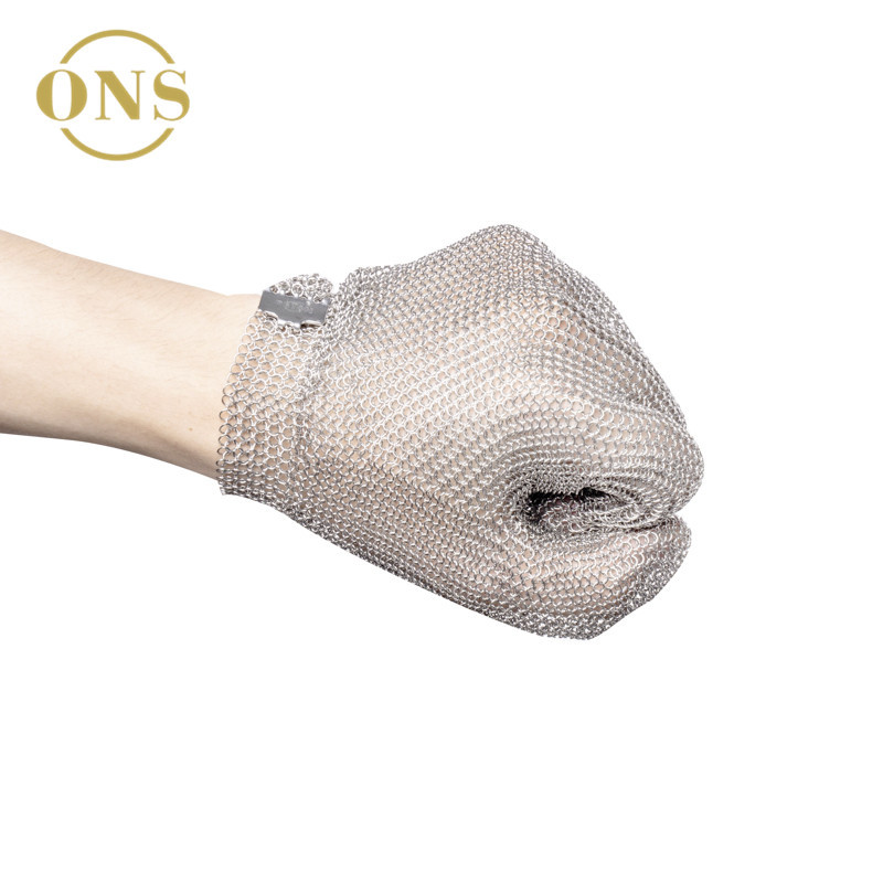 Guantes Anticorte Nivel 5 de Acero Inoxidable 304 para Trabajo Industrial y Carnicería