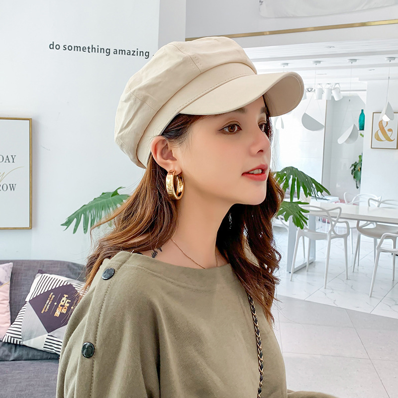 Tian Tian Dai Thin Cotton and Linen Breathable Internet Celebrity Octagonal Cap for Children Korean-style Trendy Japanese-style All-match British Vintage Beret Tian Tian Dai Thin Cotton and Linen Breathable Internet Celebrity Octagonal Cap for Children Korean-style Trendy Japanese-style All-match British Vintage Beret