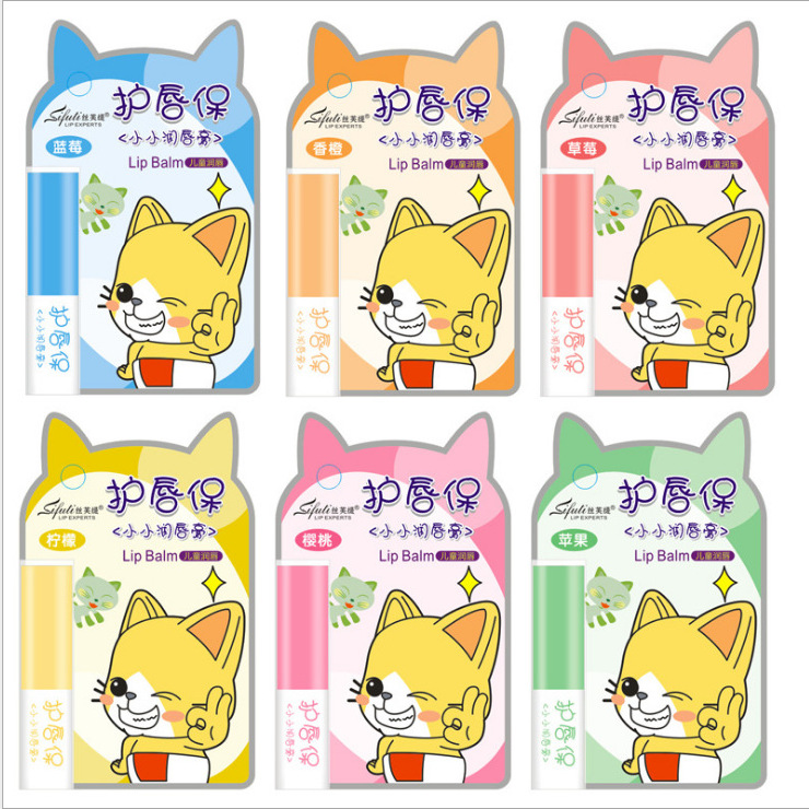 Увлажняющий бесцветный витаминизированный мультяшный бальзам для губ из ПВХ, новая коллекция