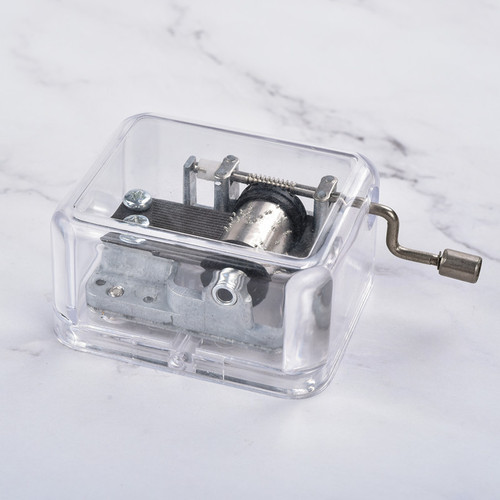 Hand-cranked acrylic music box music box crafts ornaments DIY toys students creative gifts gifts