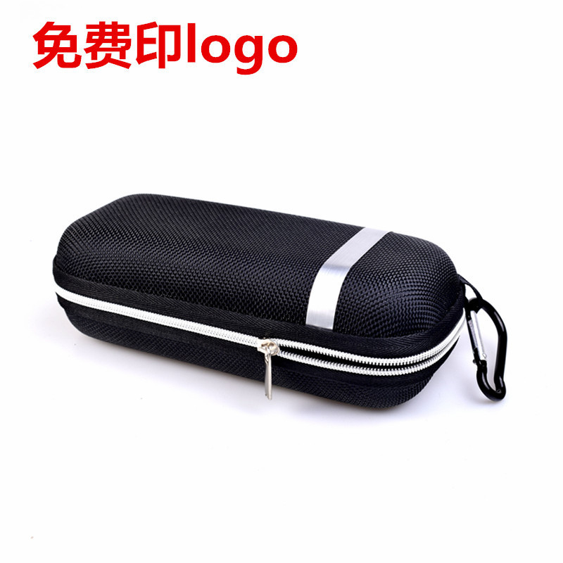 Glasses Case Wholesale Large Sunglasses Hard Glasses Case Silver White Zipper Box Rectangular Anti-Stress Eva Zipper Box