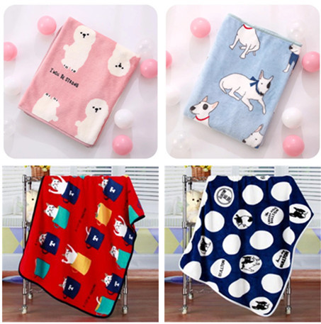 Japanese Cartoon Cute Children's Double-Sided Velvet Flannel Nap Blanket Air Conditioning Warm Leg Cover Shawl Blanket Wholesale