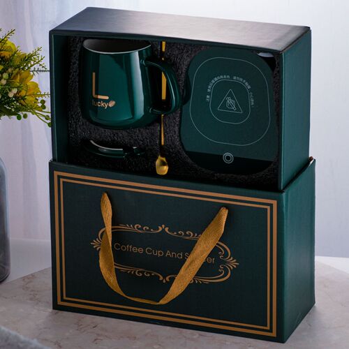 55 Degree Constant Warm Cup Gift Box Ceramic Mug Insulated Cup Mat Valentine's Day Teacher's Day LOGO Printed