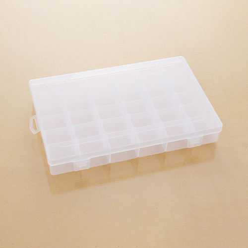36-grid detachable plastic multifunctional jewelry beaded small grid DIY desktop screw cosmetics transparent storage box