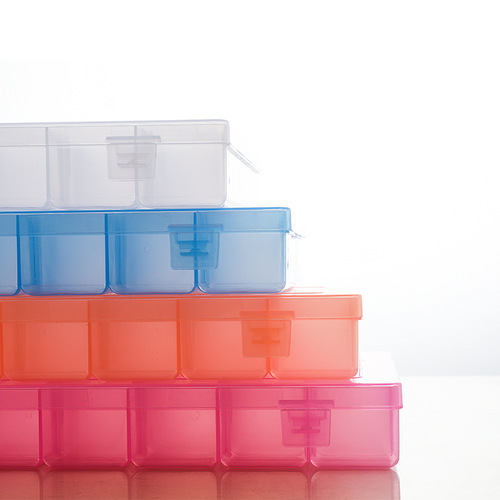 36-grid detachable plastic multifunctional jewelry beaded small grid DIY desktop screw cosmetics transparent storage box