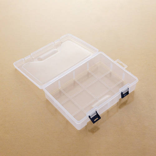 New double-layer 8-grid detachable transparent accessories jewelry packaging box storage hardware tool parts plastic storage box