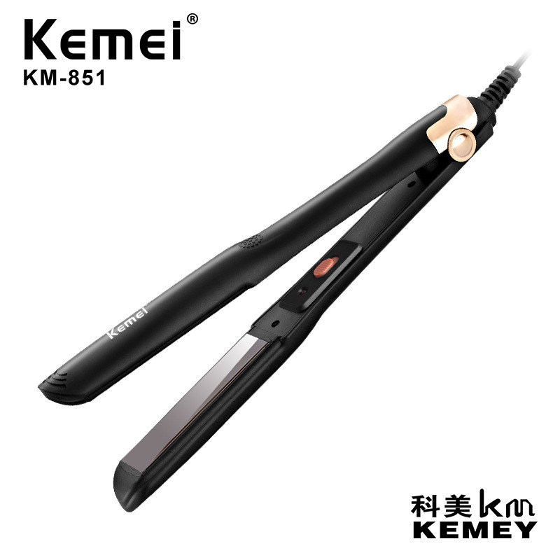 크로스 국경 Komei KM-851 머리 교정기 표시기 가벼운 머리 교정기 건조 및 젖은 머리 교정기 도매 부목