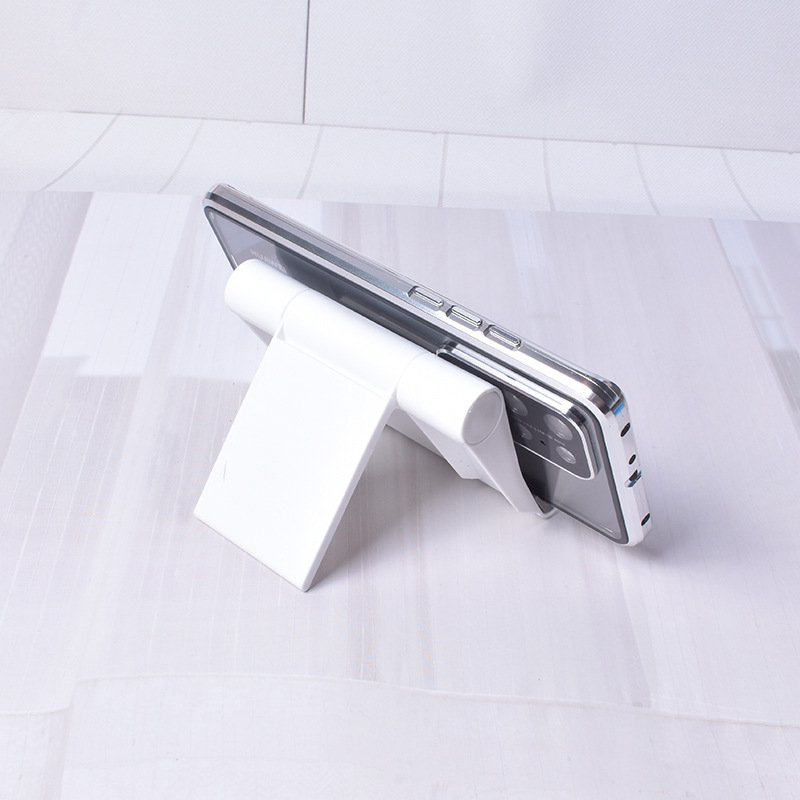 Soporte de teléfono móvil de plástico en stock tableta de teléfono móvil soporte plegable universal soporte de teléfono móvil de escritorio de publicidad impreso LOGO