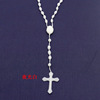 Plastic fluorescence rosary, beads, accessory, necklace, suitable for import