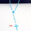 Plastic fluorescence rosary, beads, accessory, necklace, suitable for import