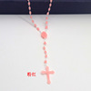 Plastic fluorescence rosary, beads, accessory, necklace, suitable for import