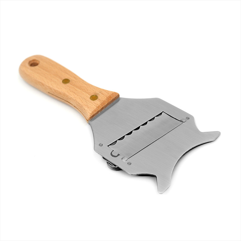 Caja de color Acero inoxidable mango de madera trufa cepilladora Haya palo de rosa mango de madera trufa cepilladora cuchillo de trufa