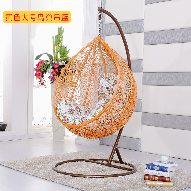 Balcón interior al aire libre, cesta colgante de ratán real de imitación, cesta colgante de ocio, silla de mimbre, suministro directo de fábrica, cesta colgante de nido de pájaro, columpio image 9