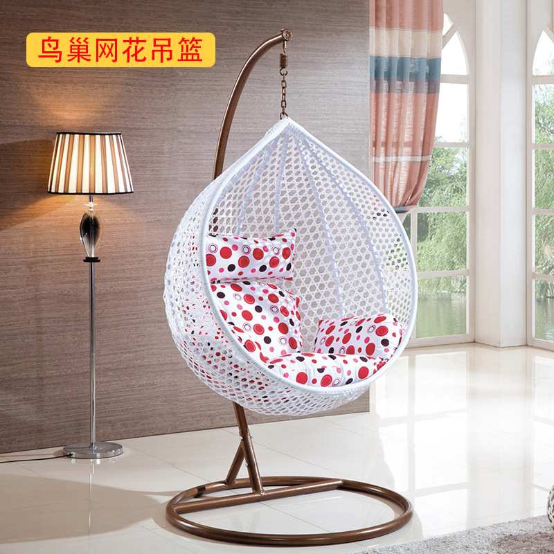 Balcón interior al aire libre, cesta colgante de ratán real de imitación, cesta colgante de ocio, silla de mimbre, suministro directo de fábrica, cesta colgante de nido de pájaro, columpio image 11