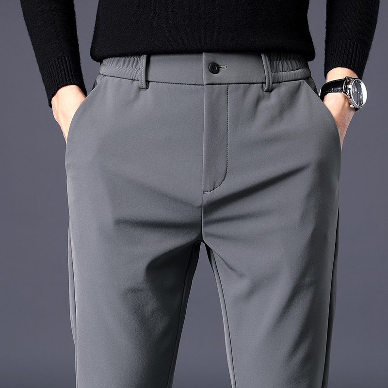 Spring Casual Pants Men's New Business Pants Slim-fit Straight Men's Pants Staggedness Waist Pants Autumn Men's Trendy Pants Spring Casual Pants Men's New Business Pants Slim-fit Straight Men's Pants Staggedness Waist Pants Autumn Men's Trendy Pants