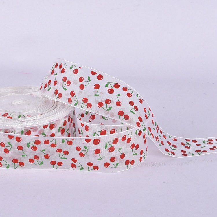 12 puntos cinta de nieve cinta cereza falda cinta decorativa sombrero decoración DIY arco cinta de nieve al por mayor