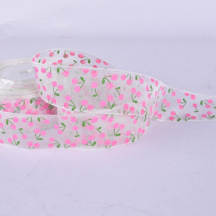 12 puntos cinta de nieve cinta cereza falda cinta decorativa sombrero decoración DIY arco cinta de nieve al por mayor