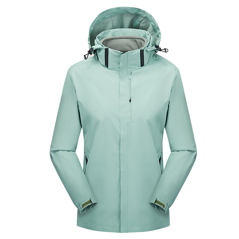 Chaqueta de invierno al aire libre para hombres y mujeres tres en uno de dos piezas chaqueta impermeable a prueba de viento traje de alpinismo de lana LOGO