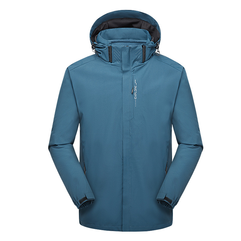 Chaqueta de invierno al aire libre para hombres y mujeres tres en uno de dos piezas chaqueta impermeable a prueba de viento traje de alpinismo de lana LOGO