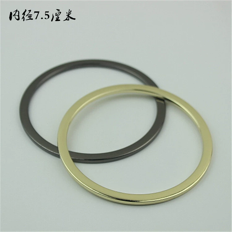 Багаж кожаная фурнитура аксессуары металлическое литье под давлением Кольцо Круг ручная сумка ручка 3 дюйма внутренний диаметр 7,5 см