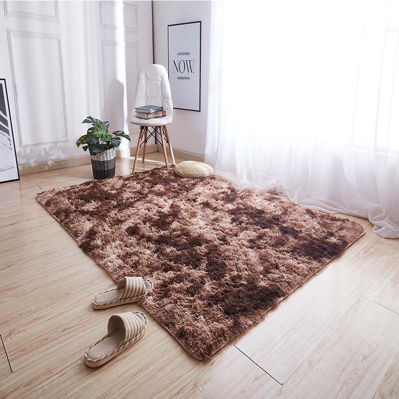 Alfombra de seda y lana para sala de estar, estilo nórdico, teñida, de gran superficie, para el hogar, estudio, sala de estar, sofá, mesa de café.