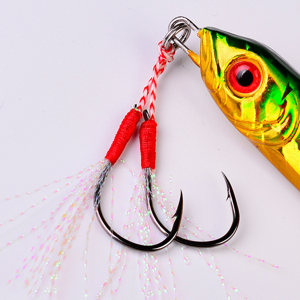 PROBEROS New iron plate hook feathers hook hair hook Luya hook sea…