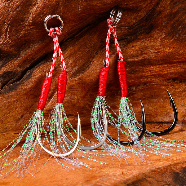 PROBEROS New iron plate hook feathers hook hair hook Luya hook sea…