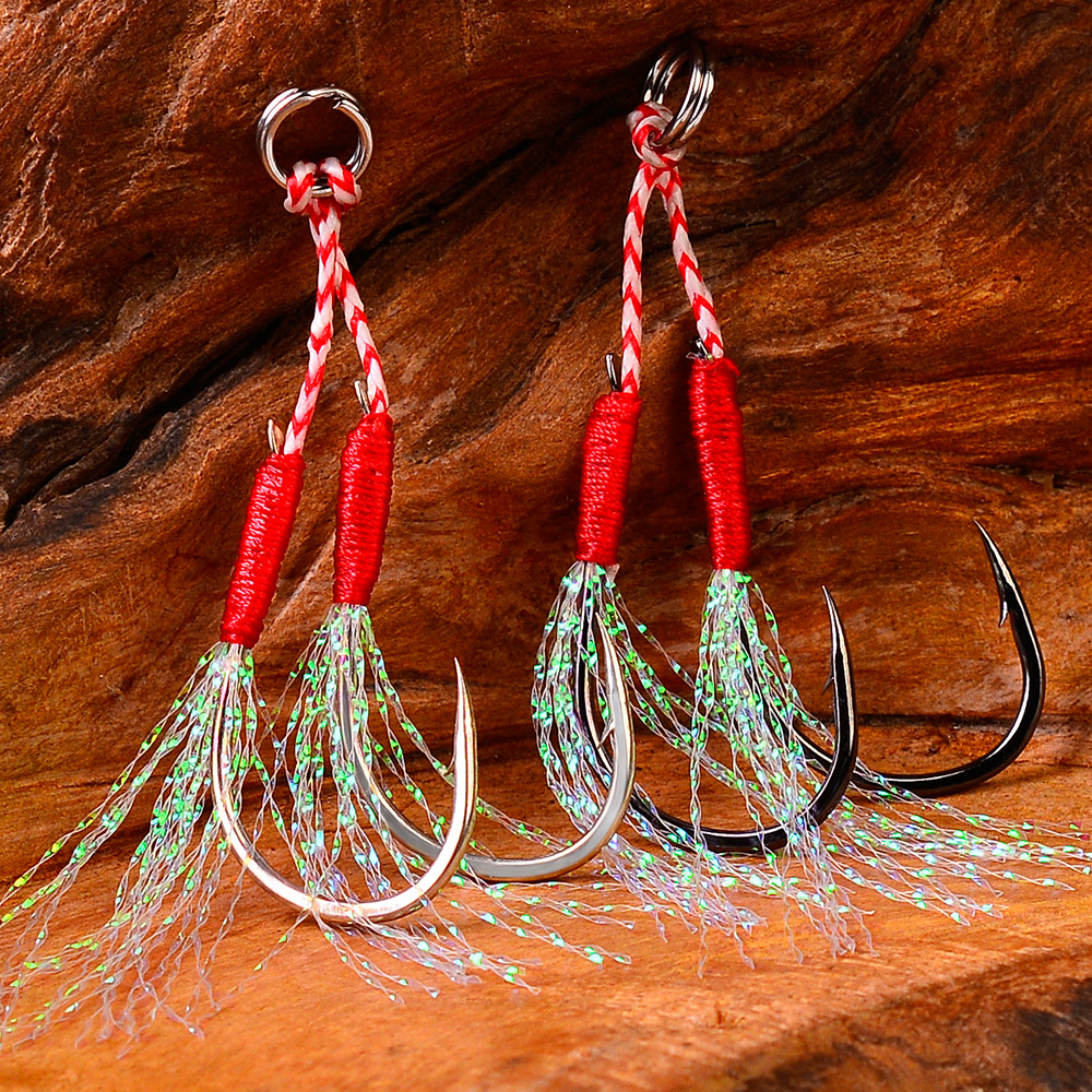 PROBEROS New iron plate hook feathers hook hair hook Luya hook sea…