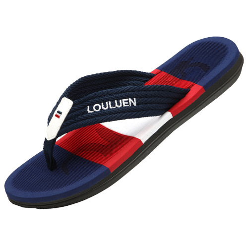Euro-American men's summer non-slip beach sandals for outdoor wear, men's sandals with toe stalls, casual open-toe sandals for men