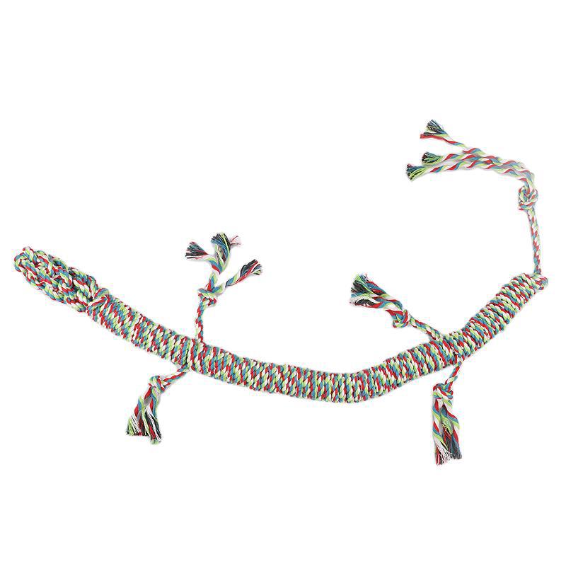 Juguete para mascotas transfronterizo cuerda de algodón perro lagarto tejido juguete Golden Retriever Teddy perro grande resistente a mordeduras Nuevo