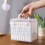 手提透明塑料水彩收纳盒