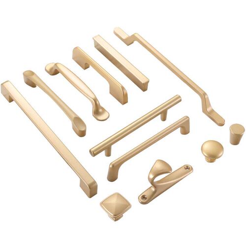 Golden simple aluminum alloy handle cabinet wardrobe handle Nordic modern simple drawer shoe cabinet door handle hardware