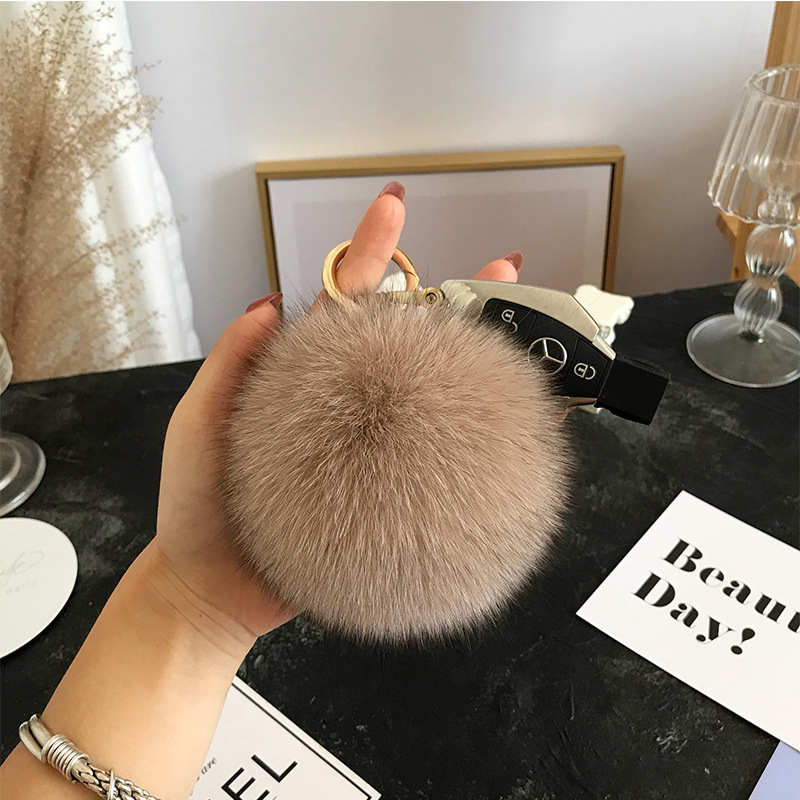 Factory Direct supply fox fur ball fur ball keychain pendant bag jewelry accessories clothes decoration