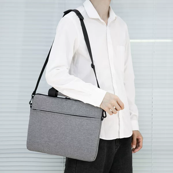 13- 14-15inch Computer Shoulder Bag Lightweight Laptop Storage Bag Solid Color Logo Gift Bag Wholesale