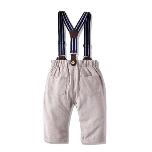 Autumn new long-sleeved khaki suit, infant clothing, baby boy fashion, gentleman and children's clothing, cross-border wholesale