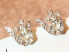 Earrings from pearl, accessory, Korean style, flowered, wholesale