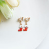 Cute earrings, fresh children's short ear clips, simple and elegant design, no pierced ears, internet celebrity